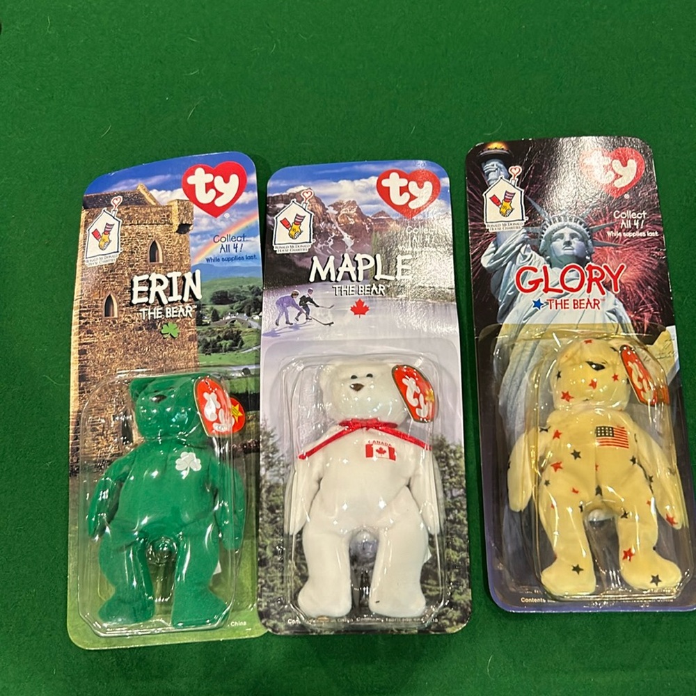 3 of the 4 Ty Ronald McDonald’ House Charities Bears